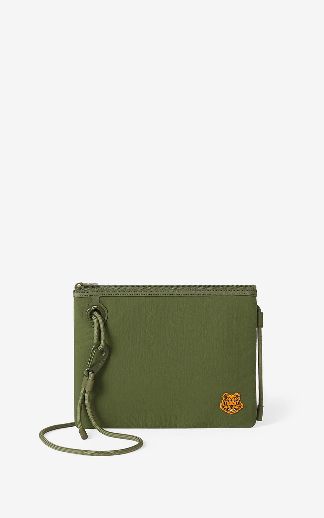 Pochette Kenzo Homme Tiger Crest with strap Vert Olive XMUFB-8293